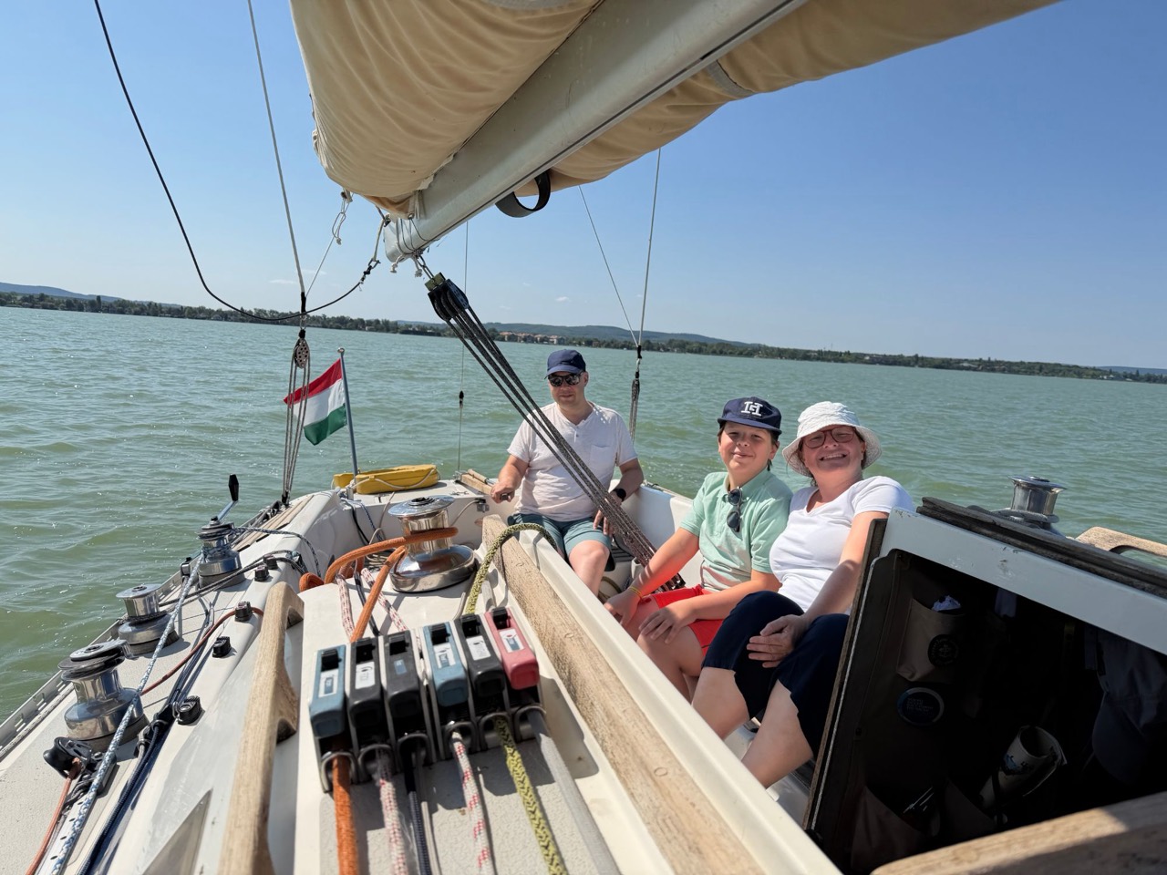 Sailing on Lake Balaton aboard Jackpot