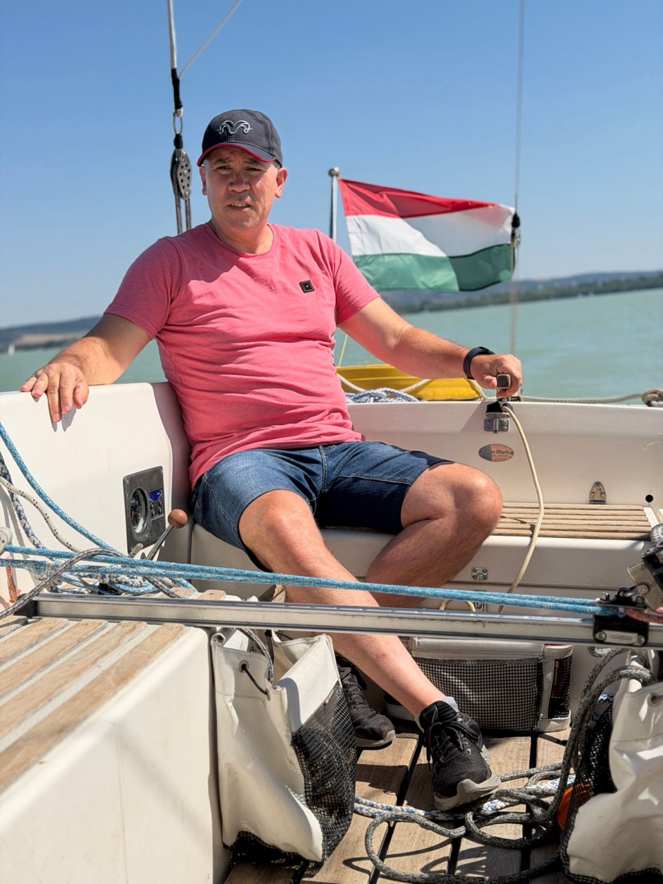 Sailing on Lake Balaton aboard Jackpot