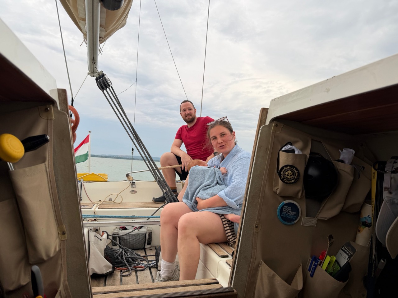 Sailing on Lake Balaton aboard Jackpot