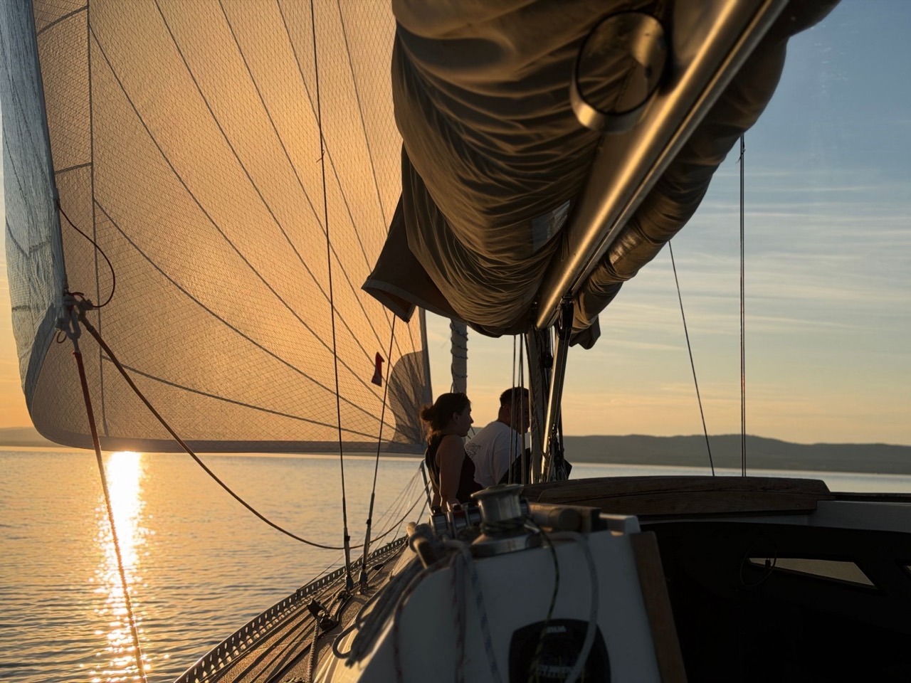 Sailing on Lake Balaton aboard Jackpot