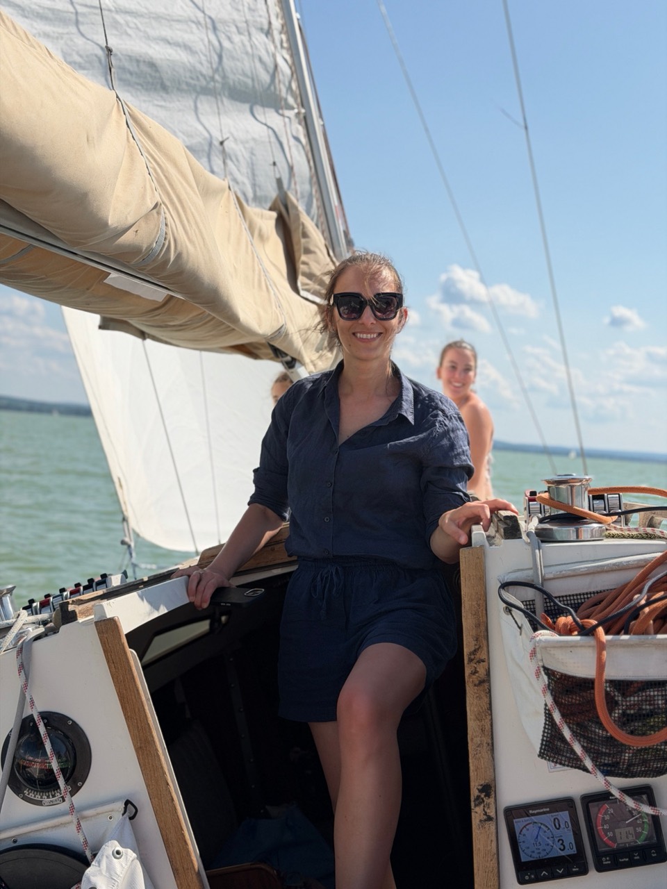 Sailing on Lake Balaton aboard Jackpot