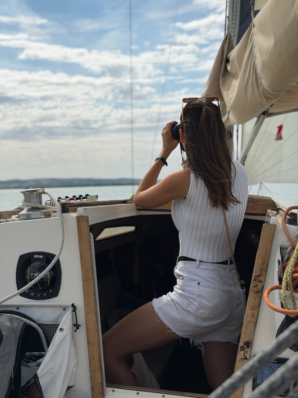 Sailing on Lake Balaton aboard Jackpot