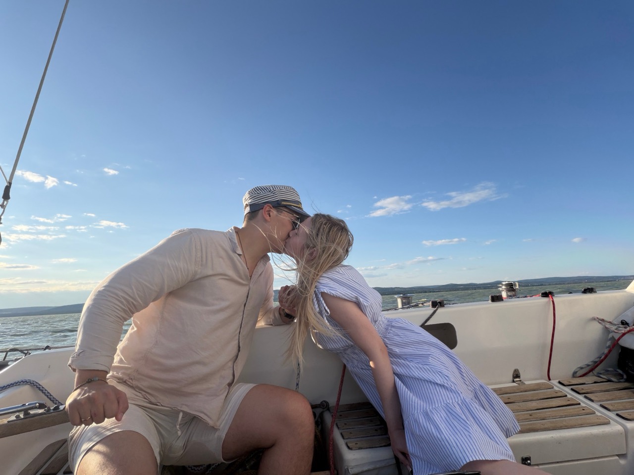 Sailing on Lake Balaton aboard Jackpot