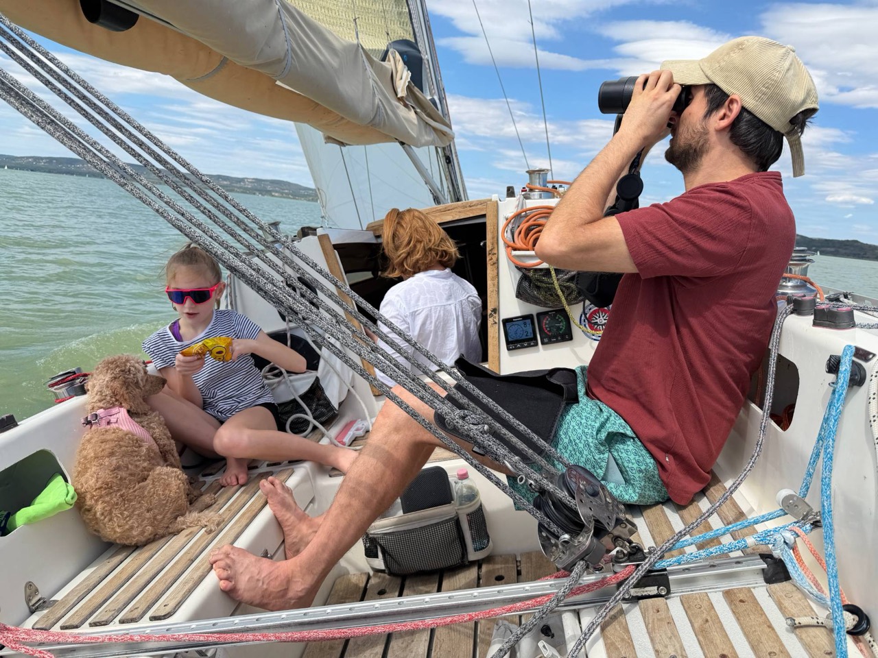 Sailing on Lake Balaton aboard Jackpot