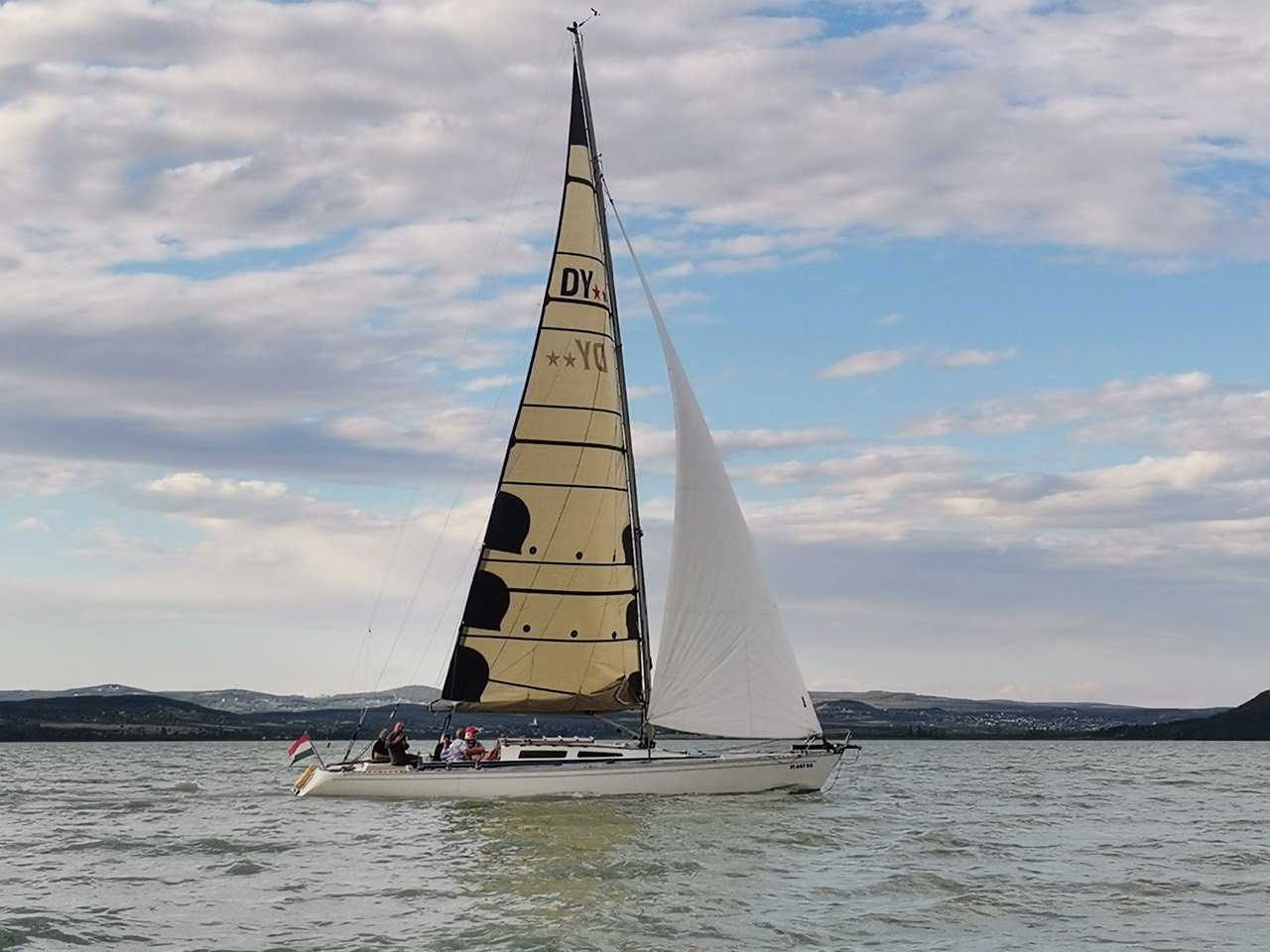 Sailing on Lake Balaton aboard Jackpot