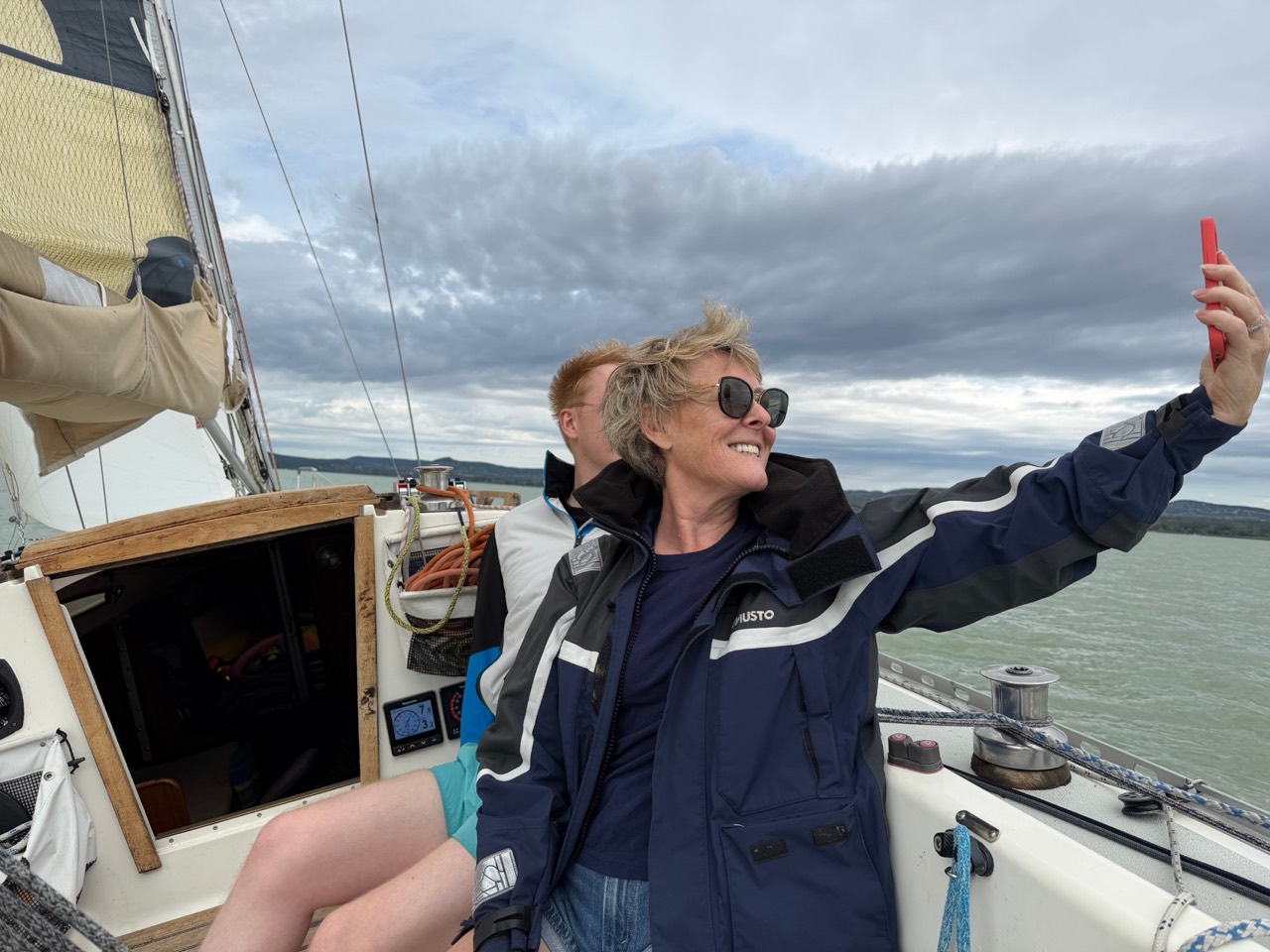 Sailing on Lake Balaton aboard Jackpot
