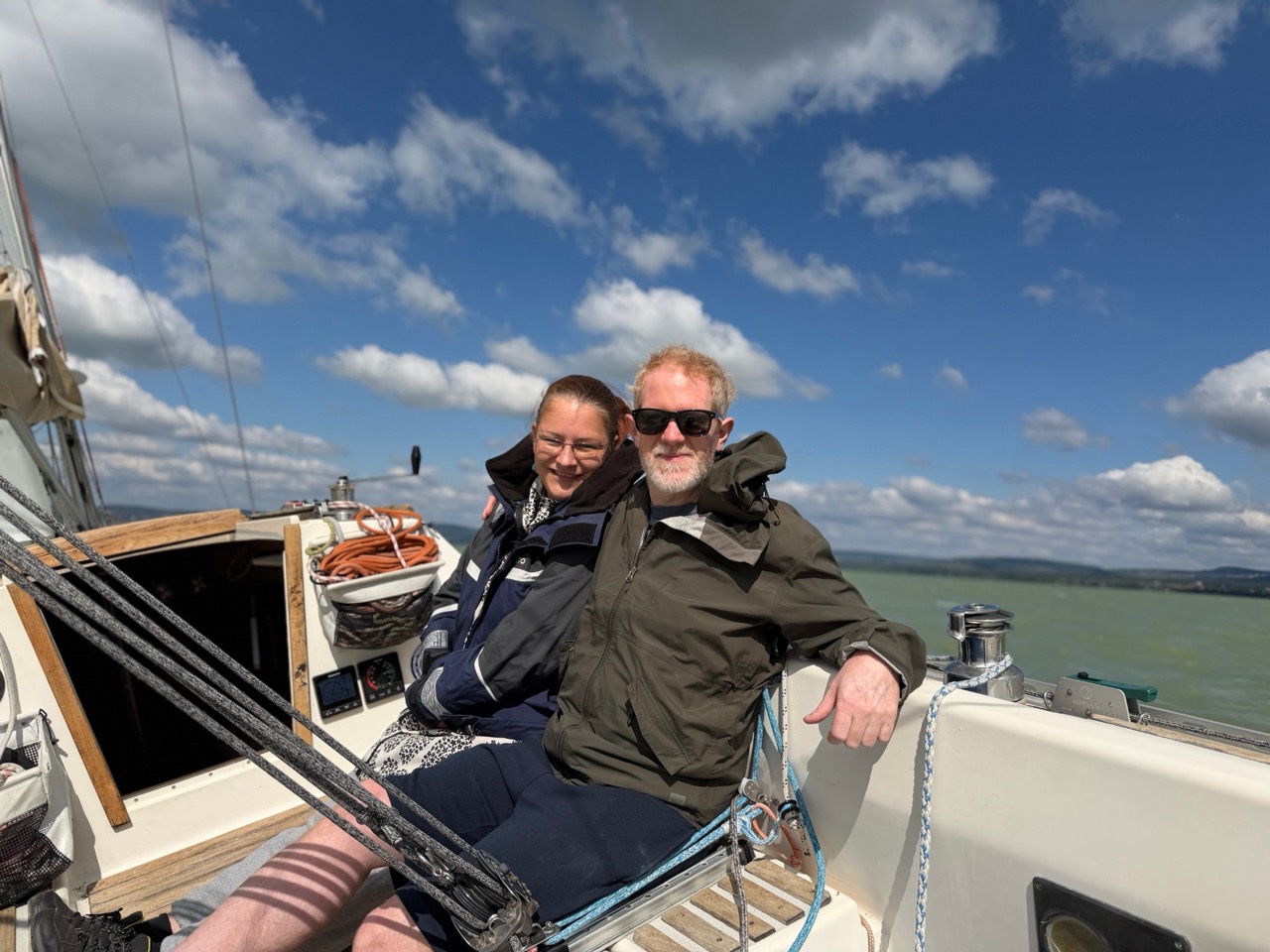 Sailing on Lake Balaton aboard Jackpot
