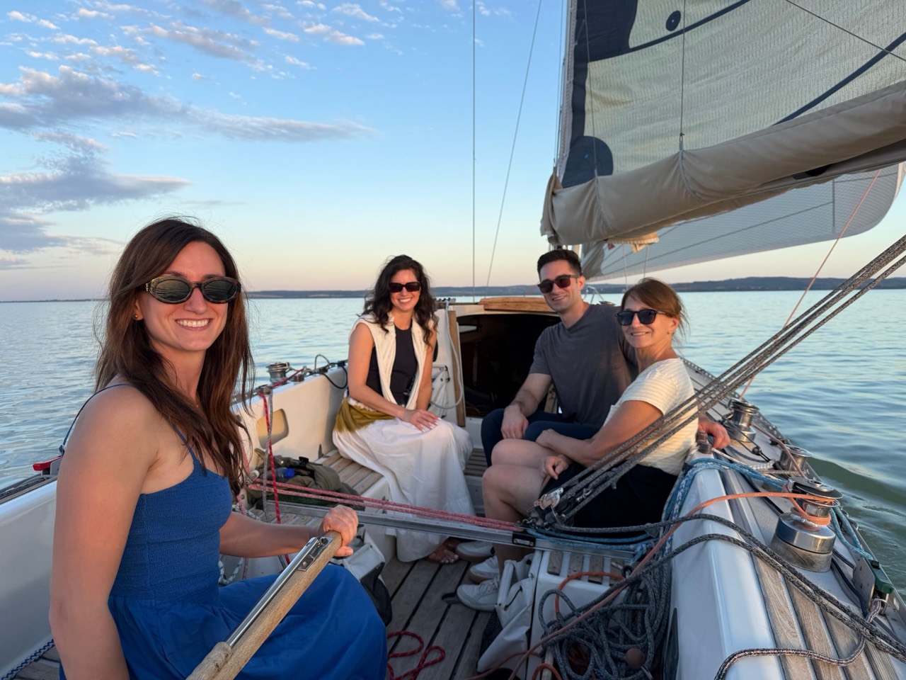 Sailing on Lake Balaton aboard Jackpot